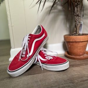 Vans Red Suede Old Skool Size 11 Mens